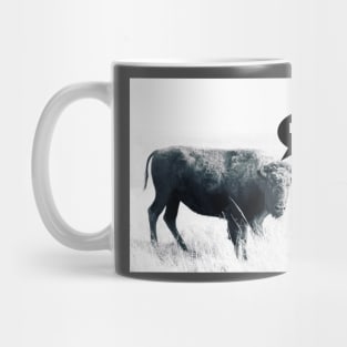 Hell No Animal Humor Bison Photo Art Mug